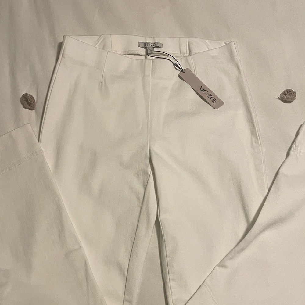 NIC+ZOE Paperwhite Slim Trousers NWT